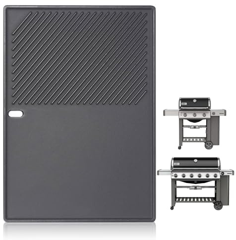 7599 Gusseisen-Grillplatte flach für Weber Genesis II 300 & 600 Serie Grills, passend für E-310, S-310, E-315, E-335, E-610, S-610, Weber Genesis Grillzubehör