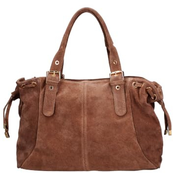 Gave Lux Schultertasche für Damen Suède GLX22011023FBG