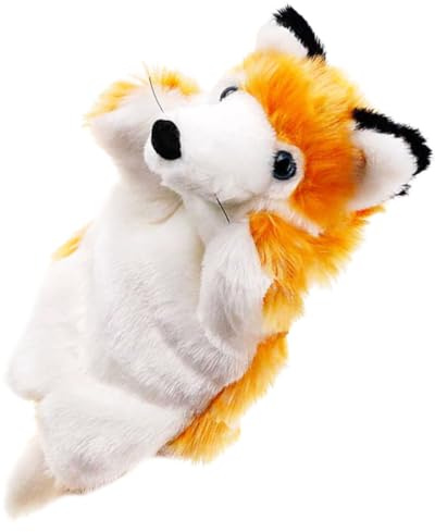 Gatuida Lustige Handspielpuppe Fuchs aus Plüsch Tragbar Drinnen und Geschichtenerzählen mit Kindern