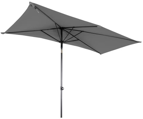 Angel Living Parasol de Jardin Rectangulaire Inclinable, 2.5x1.3m, Gris