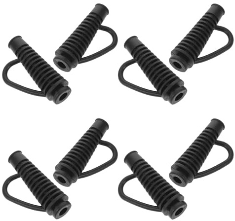 CLISPEED Protector de Cable de Alimentación para Secador de Pelo de Goma Negra, 8 Piezas, Previene Roturas y Mejora Durabilidad, Adecuado para Salones y Almacenamiento en Maletas