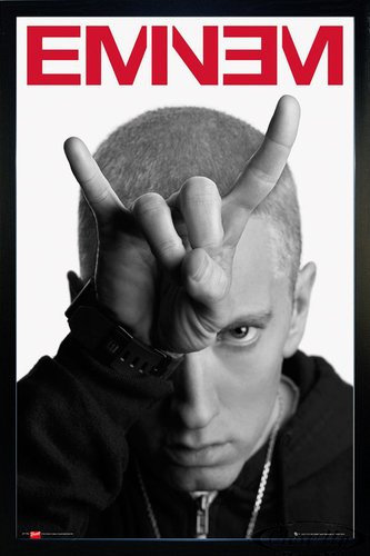 Close Up Eminem Poster Teufel MMLP2 (66x96,5 cm) gerahmt in: Rahmen schwarz
