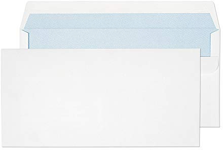 Blake Purely Everyday DL 110 x 220 mm 90 gsm Wallet Self Seal Envelopes (13882) White - Pack of 500