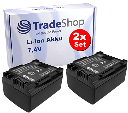 2 batterie agli ioni di litio ad alte prestazioni, 900 mAh, per Canon Legria FS46 FS36 FS100 FS200 FS406 HF M32 HF M307 HF M406 HG10 FS-46 FS-36 FS-100 FS-200 FS-406 HG-1 0