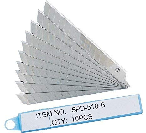 Rechange 10 lames cutter 80 x 9 mm, 5PD-510-B PROSKIT, acier SK5