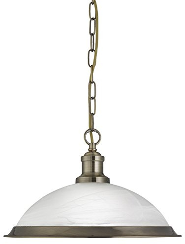 Searchlight 1591AB Bistro Ceiling Pendant Light in Antique Brass