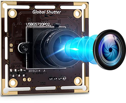 WERPOWER USB Camera Module HD 1280X720@60fps, USB Webcam Global Shutter with AR0144 Image Sensor,Tiny USB Cameras with 3.6mm Lens I.