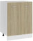 vidaXL Unterschrank mit 2 Regalböden Küche Schrank Küchenzeile Küchenmöbel Küchenschrank Küchenunterschrank Sonoma-Eiche 60x46x81,5cm Holzwerkstoff