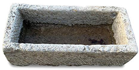 CBAM Außenwanne aus Naturstein für Beete oder Brunnen Garten Natural Stone Tube L.91 cm