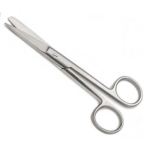 MJW Ciseaux d'infirmière de qualité supérieure en acier inoxydable brossé autoclavables 15,5 cm, Argenté