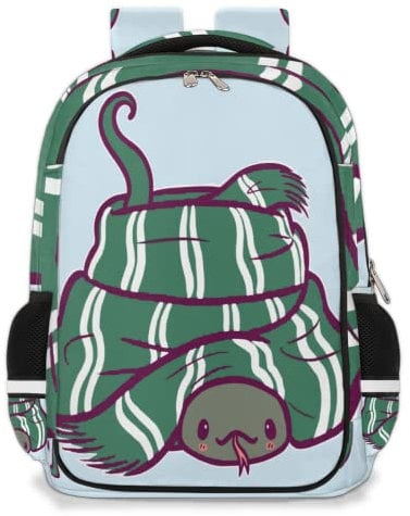 Funny Snake High School Backpack for Teen Girls Boys, Cute Animal Laptop Backpack Large Capacity College Bookbag Travel Work Bag for Women Men, Funny Snake