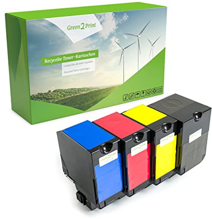 Green2Print Toner Toner-Set, 4 Kartuschen 1x 13000 3X 10000 Seiten passend für Lexmark CX727DE, CX728DE, CS727DE