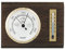 SELVA Barometer, Thermometer, mechanisch, analog, 155 x 115 mm, rechteckig, made in Germany, Farbe:Nussbaum