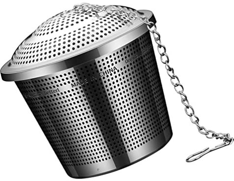 SHERCHPRY Tea Infuser Basket Stainless Steel Tea Strainer Set Large Tea Ball Infuser Extra Fine Mesh Seasoning Infuser for Loose Tea Superior Brewing Soup Kitchen Utensils