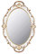 YCHMIR Vintage Spiegel klein Wandspiegel Hängespiegel 36,8 x 25,4 cm oval weiß
