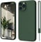 iPhone 12 Pro Max Hülle Silikon Case, ElestBela Hanyhülle iPhone 12 Pro Max Ultra Dünn Slim mit Microfiber, Kratzfeste Rundumschutz Case Schutzhülle Hülle für iPhone 12 Pro Max 6.7'' Grün
