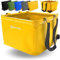 BERGTIGER® Faltschüssel Camping 18L / 21L mit EXTRA GRIFF I Faltbare Outdoor Spülschüssel & Spülwanne I Waschschüssel faltbar zum Abwaschen I robustes Camping Zubehör (Sonnengelb/Schwarz - 21 Liter)