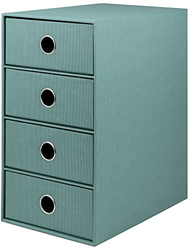 Rössler Papier 1524452384 - S.O.H.O. 4er Schubladenbox für DIN A5, mit Griffloch, Opal, 320 x 175 x 250 mm, 1 Stück