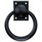 trust4care 3-3/4 Matte Black Rotatable Sliding Barn Door Handle Fence Gate Pulls, Zinc Vintage Garage Bifold Closet Door Pull Handles, Rustic Flush Dummy Ring Front Door Knocker