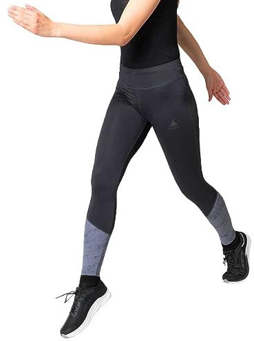 Odlo Damen Lauftight Essential Print, India Ink - Folkstone Gray, S