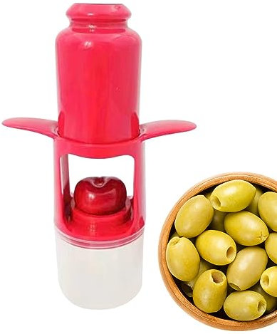 Pflaumenentkerner - Kernentferner für Kirschen - Mehrzweck-Kirschentkerner, Robustes Edelstahl-Olivenentkerner, Küchenhelfer für Kirschen, Chili und rote Datteln