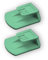 Generico due Pezzi Clip Supporto Compatibile con Telepass Slim e Compatibile con MooneyGo. Disponibile in 6 Colori (Verde Acqua)