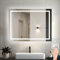Bathroom Wall Mirror with LED Lights,800x600mm Wall Mounted Vanity Mirror Dimmable Switch 3 Colors and Demister Pad, Horizontal/Vertical