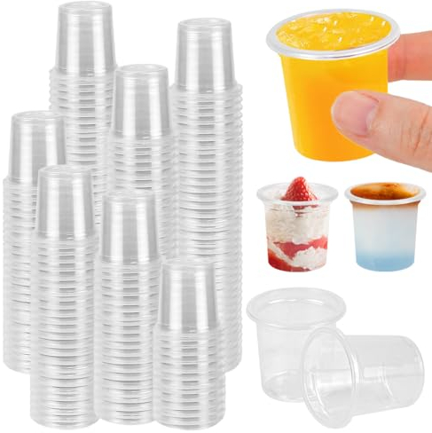 Kleemeiero 200PCS Verre a Shot Plastique 20ML Gobelet Plastique Transparent Verre à Liqueur Shooter Gobelets de Service Réutilisables Verres à Liqueur Réutilisables pour Dégustation, Fête