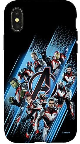 Hülle für iPhone X/XS Marvel Avengers: Superhelden mit Endgame-Logo