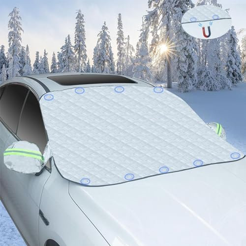 KHIRY Frontscheibenabdeckung für VW Crafter 2006-2017, Faltbare Autoabdeckung für Gegen Sonne, Frost, Schnee, EIS, Geeignet für Alle Jahreszeiten,S/145cm x 113cm