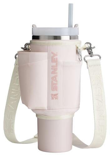 STANLEY All Day Quencher Carry All for 40 oz Tumbler with Handle | Crossbody Bag with Phone Holder Pocket, Card Sleeve & Detachable Strap | Water Bottle Carrier Bag | BPA-Free | Rose Quartz