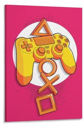 PHLEPS Quadro Joystick gioco Decorazione Murale,cartone animato Stampe E Quadri Su Tela Stampe Artistiche Pittura Tela Wall Art Regalo Per Il Tuo Amante Natale E Famiglia Decor