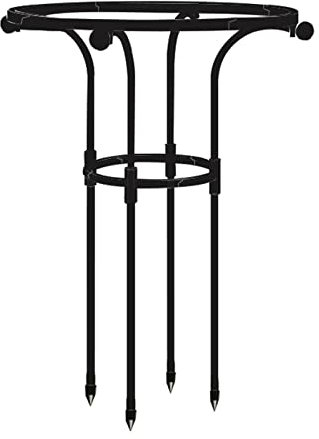 NLDGR Plant Supports Stakes for Large Heavy Plants, Umbrella Shape Garden Supports Ring Border Support, Plant Support Cage for Rose Flowers (Black 65 * 28)