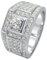 Stfery Trauring Weißgold 585 Ring für Damen 0.3ct Rund Natürlicher Diamant Männer Ringe