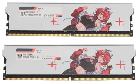 Jectse RGB DDR5 Ram-Modul, 32 GB (2 X 16 GB) 6800 MHz PC5 54400U CL34 45 45 108 Speichermodul-Kit, PC-Desktop-Speichermodul Ram für XMP3.0 PC-Desktop (Typ 2)