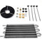 Zohisin Kit radiatore olio e radiatore olio ventola 44. 0×27. 0×5. 0 Kit radiatore olio remoto per auto, convertitore manuale automatico, radiatore olio idraulico, radiatore tranny