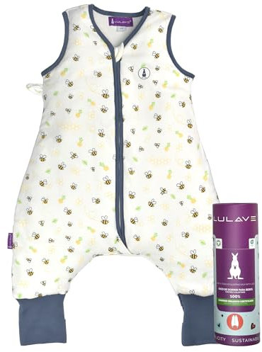 Gigoteuse pour bébé avec Pieds et Chaussette - Gigoteuse a pied - Gigoteuse hiver 18 36 mois - Turbulette 18-36 mois, Fille Garçon - 100% Coton biologique (certifiée OEKO-TEX et GOTS) - (12-24 mois)