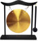 Sessleger Mini Schreibtisch Gong Tisch Percussion Instrument Becken Gongs mit Hammer für Innendekoration Geschenk zum Aufhängen von Zahnstange