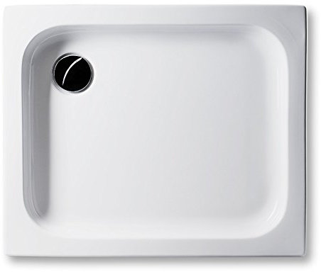 Duschwanne aus Acryl, wählbar: 6,5cm oder 15cm tief im Becken, weiß, verschiedene Größen, rechteckig, aus deutscher Produktion (weiß, 90 x 75 x 6,5cm)