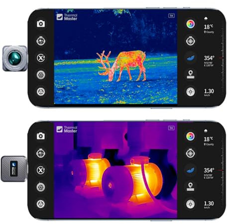 Wärmebildkamera X2 Infrarotkamera Super IR-Auflösung 512x384 Thermografie mit Verstellbarer Linse Outdoor Infrarot Kamera 15x Zoom für Vogelbeobachtung