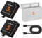 OHZHAO 2 Pack 2800mAh Action 5 Pro/4/3 Akku-Ladegerät-Kit mit PD Fast Charge Akku-Ladegerät-Box, für OSMO Action 5 Pro/5/4/3 Kameras