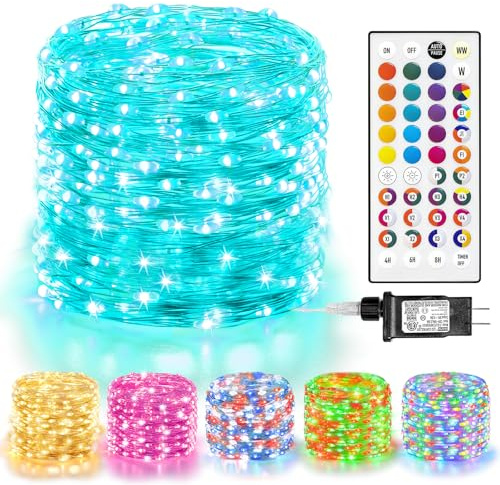 LitHome 66 FT Color Changing Fairy Lights Plug in with Remote, 200 LED