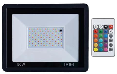 Dioeazh Projecteurs,Éclairage LED pour Extérieur - Projecteur Étanche Couleurs avec Télécommande Réglage Luminosité pour Jardin Terrasse Allée