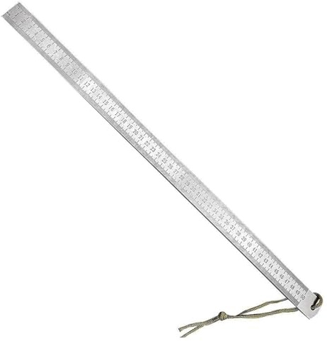 Edelstahl-Lineal, Stahllineal, Metall Lineal, Messwerkzeug Metall für Engineering, Lehre und Büro 5mm dickem