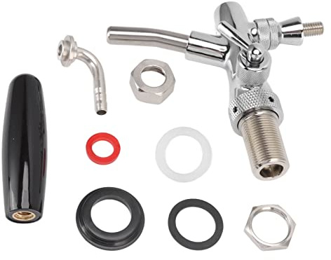 Grifo de grifo de cerveza de acero inoxidable 304 con rosca G5/8, grifo dispensador de cerveza de barril profesional, herramienta de control de flujo para actividades de