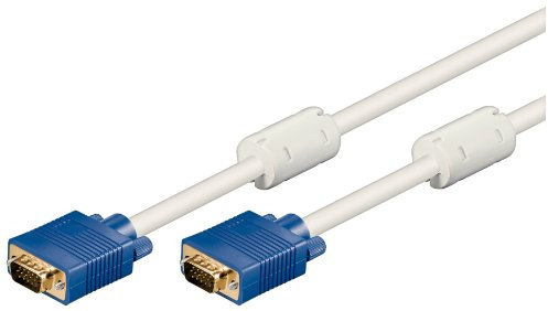 Wentronic Monitorkabel (15-polig HD Stecker auf 15-polig HD Stecker, XGA, SVGA) 5m beige