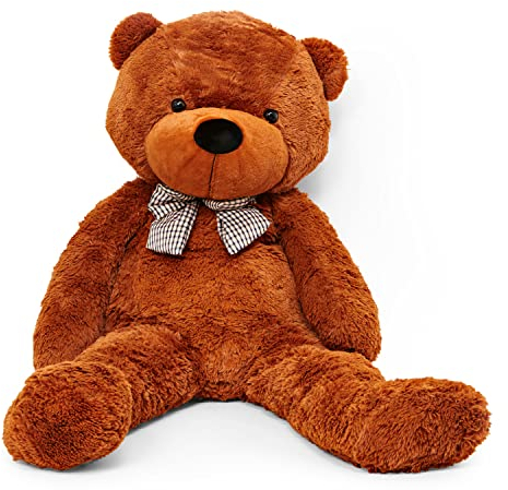 Lumaland XXL-Teddy mit Knopfaugen | Höhe: 120 cm | Süßer Jumbo-Kuschelbär aus hochwertigem Plüsch Valentinstag & Geburtstag | Eine Freude für Jung & Alt | Schadstoffgeprüft