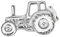 CLEVER SCHMUCK Silberner einzelner Single Ohrstecker Traktor 9 x 6 plastisch ausgeprägt und glänzend 925 Sterling Silber