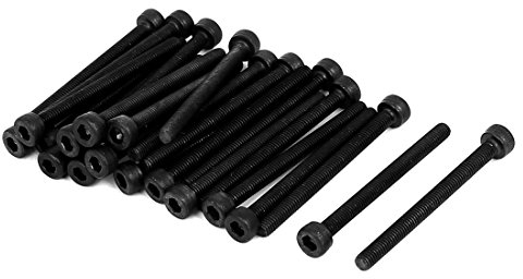 sourcing map 25 Stück Innensechskantschraube M3x 35mm Zylinderschrauben Full Gewinde Innensechskant Cap Head Schrauben Maschinenschrauben