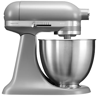 KitchenAid Mini - Robot de cocina (3,3 L, Gris, palanca, 200 RPM, 1,219 m, CC)
